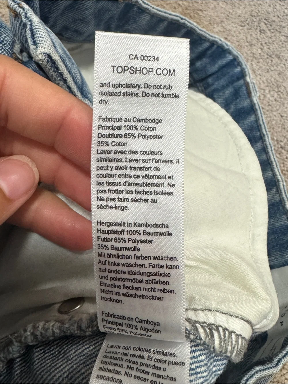 Topshop Light Wash High-Waist Denim Cutoff Shorts - Picture 5 of 5